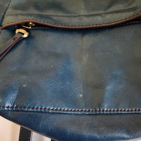 HOBO Cliff Sapphire Blue Leather Backpack - Picture 12 of 15